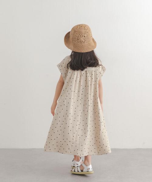 URBAN RESEARCH DOORS(アーバンリサーチドアーズ)の「『親子リンク』リネンリヨセルドットワンピース(KIDS)(ワンピース・キッズ・ナチュラル/ブラック・120/135/105)」の15枚目の写真