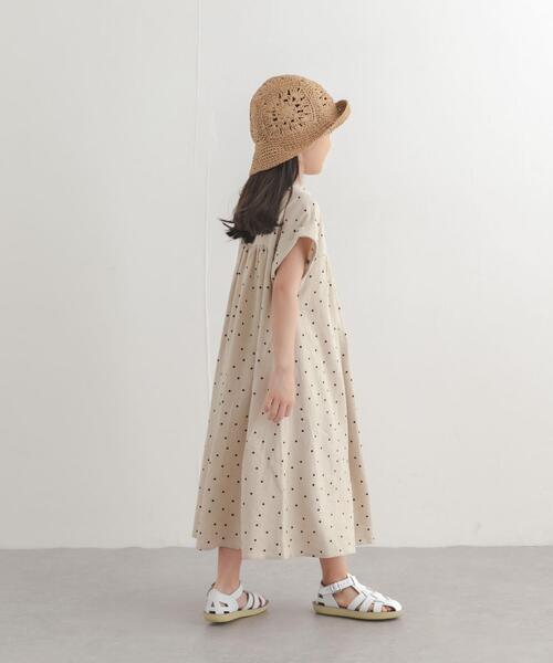 URBAN RESEARCH DOORS(アーバンリサーチドアーズ)の「『親子リンク』リネンリヨセルドットワンピース(KIDS)(ワンピース・キッズ・ナチュラル/ブラック・120/135/105)」の16枚目の写真