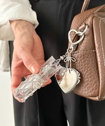 LOVALOT（ラバロット）の「カラビナ付き ミラー＆リップケース（キーホルダー）」