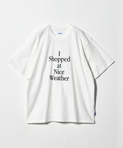 NICE WEATHER（ナイスウェザー）の「＜NICE WEATHER＞タイポグラフィ Tシャツ（Tシャツ/カットソー・メンズ・ブラック/ホワイト/ライトピンク・L/XS/M/S）」の2枚目の写真