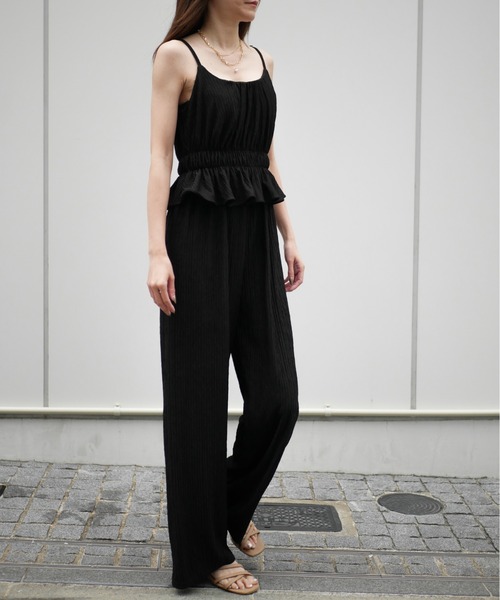 My shawty(マイシャウティー)の「pleats cami set up(その他パンツ・レディース・アイボリー/イエロー/ブラック/ライトブルー・FREE)」の2枚目の写真