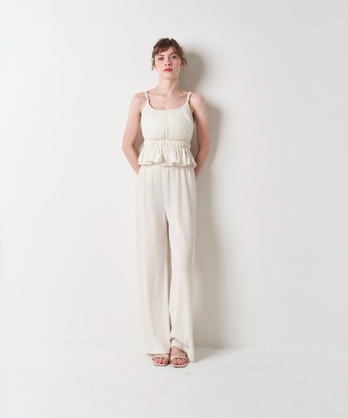 My shawty(マイシャウティー)の「pleats cami set up(その他パンツ・レディース・アイボリー/イエロー/ブラック/ライトブルー・FREE)」の17枚目の写真