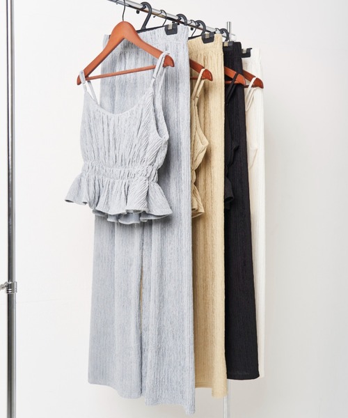 My shawty(マイシャウティー)の「pleats cami set up(その他パンツ・レディース・アイボリー/イエロー/ブラック/ライトブルー・FREE)」の18枚目の写真