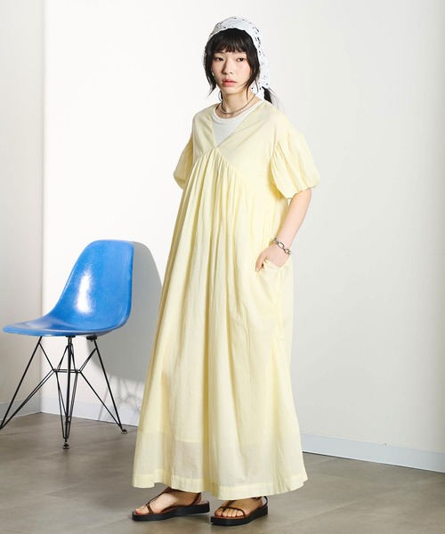 ROSE BUD(ローズバッド)の「COTTON VOILE DRESS(ワンピース・レディース・ブラック/レッド/ライトイエロー・M/S)」の6枚目の写真