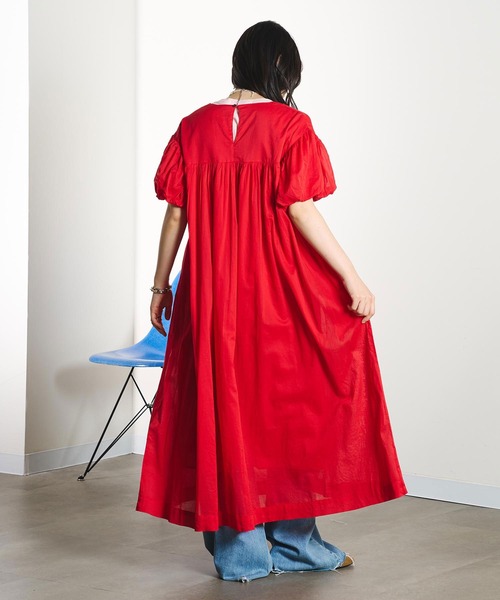ROSE BUD(ローズバッド)の「COTTON VOILE DRESS(ワンピース・レディース・ブラック/レッド/ライトイエロー・M/S)」の10枚目の写真