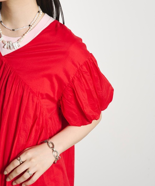 ROSE BUD(ローズバッド)の「COTTON VOILE DRESS(ワンピース・レディース・ブラック/レッド/ライトイエロー・M/S)」の12枚目の写真