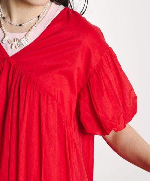 ROSE BUD(ローズバッド)の「COTTON VOILE DRESS(ワンピース・レディース・ブラック/レッド/ライトイエロー・M/S)」の13枚目の写真