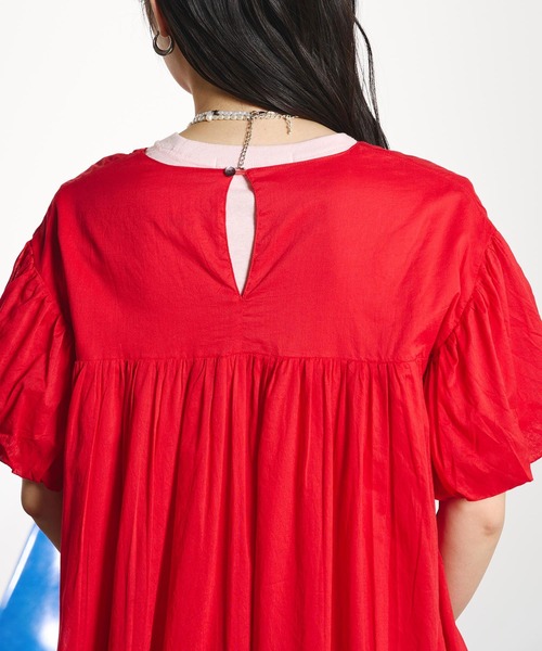 ROSE BUD(ローズバッド)の「COTTON VOILE DRESS(ワンピース・レディース・ブラック/レッド/ライトイエロー・M/S)」の15枚目の写真