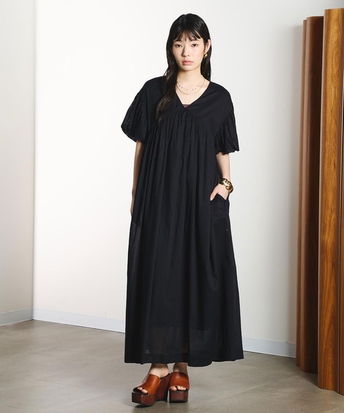 ROSE BUD(ローズバッド)の「COTTON VOILE DRESS(ワンピース・レディース・ブラック/レッド/ライトイエロー・M/S)」の16枚目の写真