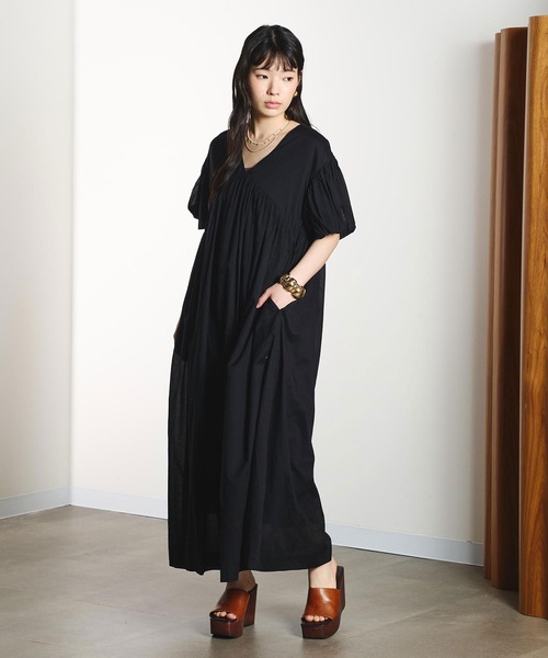 ROSE BUD(ローズバッド)の「COTTON VOILE DRESS(ワンピース・レディース・ブラック/レッド/ライトイエロー・M/S)」の17枚目の写真