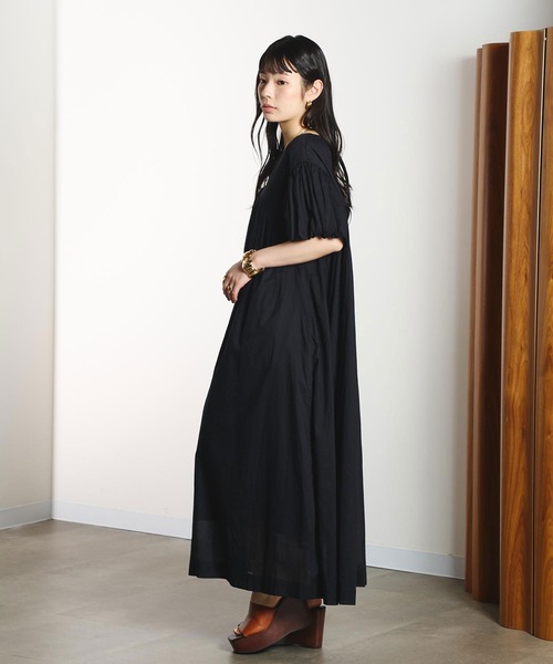 ROSE BUD(ローズバッド)の「COTTON VOILE DRESS(ワンピース・レディース・ブラック/レッド/ライトイエロー・M/S)」の18枚目の写真