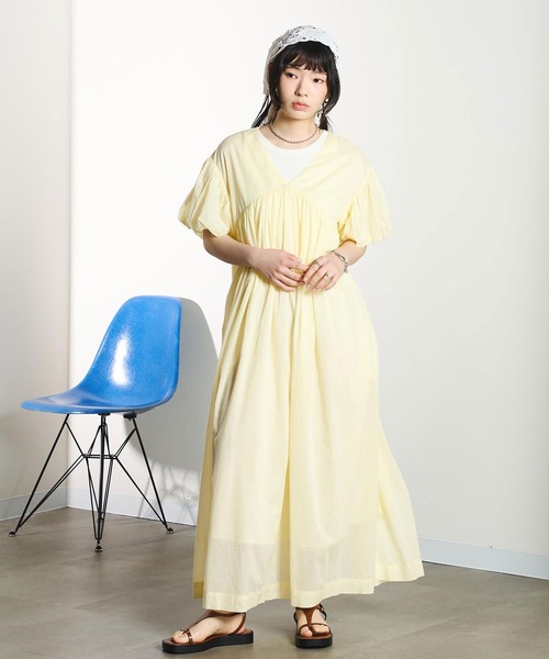 ROSE BUD(ローズバッド)の「COTTON VOILE DRESS(ワンピース・レディース・ブラック/レッド/ライトイエロー・M/S)」の20枚目の写真