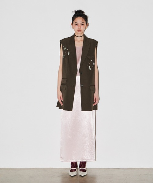 ANDRESD(アンドレスド)の「ビジューボックスシルエットジレ / Bijou Box Silhouette Gilet(ベスト・レディース・ブラック/ブラウン/グレー・S/M)」の12枚目の写真