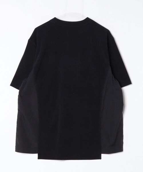 Maison ULA(メゾンウラ)の「Maison ULA/メゾン ウラ/ULAパイルコンビT(Tシャツ/カットソー・メンズ・ブラック・1/2)」の2枚目の写真