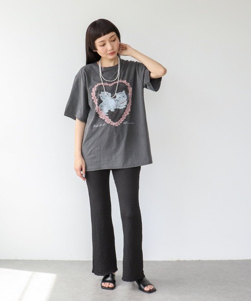 Three Four Time(スリーフォータイム)の「シュリンクジャージフレアパンツ(その他パンツ・レディース・ブラック/ホワイト/キャメル・FREE)」の12枚目の写真