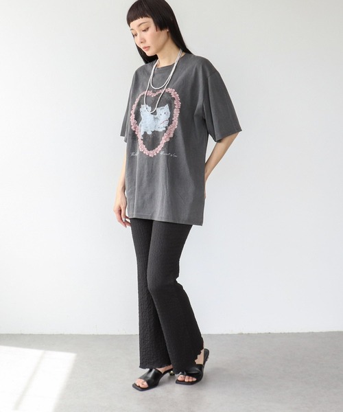Three Four Time(スリーフォータイム)の「シュリンクジャージフレアパンツ(その他パンツ・レディース・ブラック/ホワイト/キャメル・FREE)」の13枚目の写真