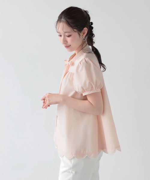 Fit more(フィットモア)の「裾スカラップリボンブラウス(シャツ/ブラウス・レディース・ホワイト/ネイビー/コーラル・FREE)」の17枚目の写真