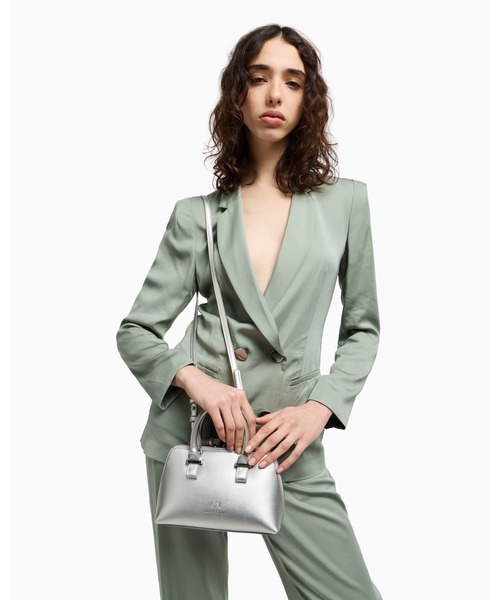ARMANI EXCHANGE(アルマーニエクスチェンジ)の「【A|X アルマーニ エクスチェンジ】AXロゴ スモールハンドバッグ(ハンドバッグ・レディース・シルバー・FREE)」の1枚目の写真