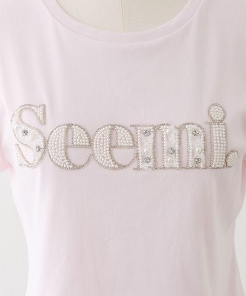 Seemi. byNICECLAUP( シーミーバイナイスクラップ)の「Seemi.ロゴTシャツ(Tシャツ/カットソー・レディース・ブラック/ピンク/オフホワイト・FREE)」の4枚目の写真