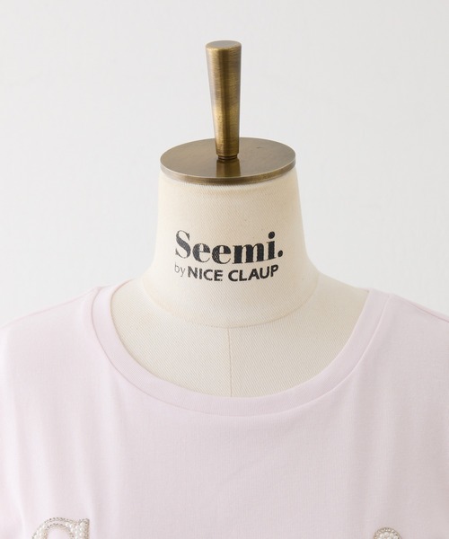 Seemi. byNICECLAUP( シーミーバイナイスクラップ)の「Seemi.ロゴTシャツ(Tシャツ/カットソー・レディース・ブラック/ピンク/オフホワイト・FREE)」の10枚目の写真