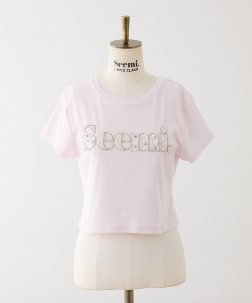 Seemi. byNICECLAUP( シーミーバイナイスクラップ)の「Seemi.ロゴTシャツ(Tシャツ/カットソー・レディース・ブラック/ピンク/オフホワイト・FREE)」の13枚目の写真