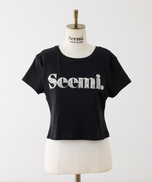 Seemi. byNICECLAUP( シーミーバイナイスクラップ)の「Seemi.ロゴTシャツ(Tシャツ/カットソー・レディース・ブラック/ピンク/オフホワイト・FREE)」の11枚目の写真