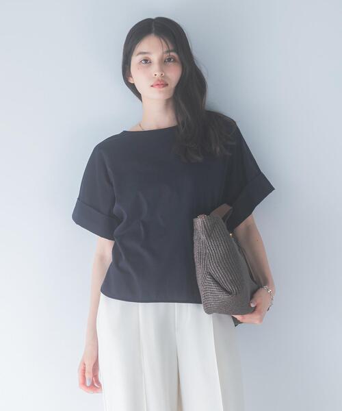 URBAN RESEARCH ROSSO WOMEN(アーバンリサーチ ロッソ)の「UVカットデザインスリーブプルオーバー(Tシャツ/カットソー・レディース・ネイビー/オフホワイト/モカ/ブラウン系その他・FREE)」の4枚目の写真