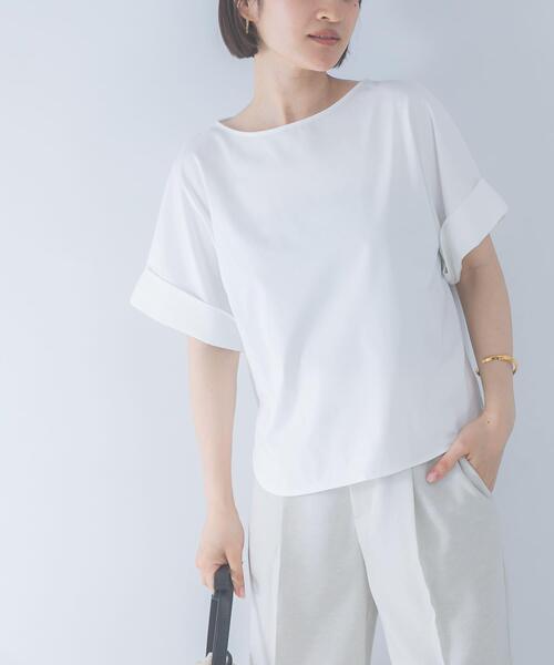 URBAN RESEARCH ROSSO WOMEN(アーバンリサーチ ロッソ)の「UVカットデザインスリーブプルオーバー(Tシャツ/カットソー・レディース・ネイビー/オフホワイト/モカ/ブラウン系その他・FREE)」の1枚目の写真