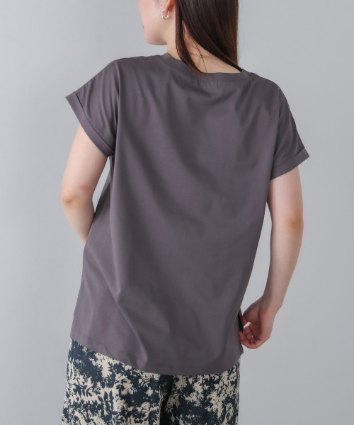 Bou Jeloud(ブージュルード)の「厚盛刺しゅうロゴTシャツ(Tシャツ/カットソー・レディース・オフホワイト/ブラック/チャコールグレー・FREE)」の17枚目の写真