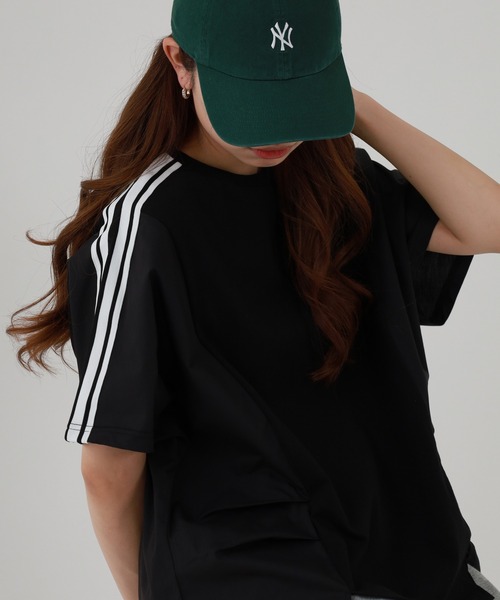 Arinomama(アリノママ)の「16s空紡糸天竺 220g/㎡ アンサンブルTシャツ 半袖(Tシャツ/カットソー・レディース・オフホワイト/杢グレー/ブラック/サンドベージュ・FREE)」の2枚目の写真
