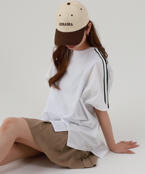 Arinomama(アリノママ)の「16s空紡糸天竺 220g/㎡ アンサンブルTシャツ 半袖(Tシャツ/カットソー・レディース・オフホワイト/杢グレー/ブラック/サンドベージュ・FREE)」の6枚目の写真