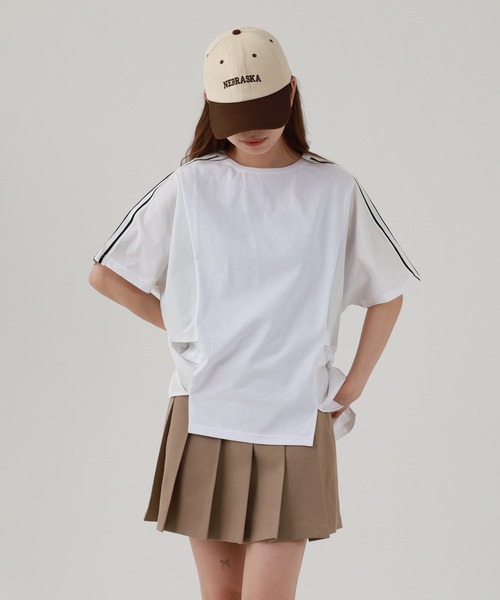 Arinomama(アリノママ)の「16s空紡糸天竺 220g/㎡ アンサンブルTシャツ 半袖(Tシャツ/カットソー・レディース・オフホワイト/杢グレー/ブラック/サンドベージュ・FREE)」の9枚目の写真