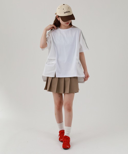 Arinomama(アリノママ)の「16s空紡糸天竺 220g/㎡ アンサンブルTシャツ 半袖(Tシャツ/カットソー・レディース・オフホワイト/杢グレー/ブラック/サンドベージュ・FREE)」の10枚目の写真