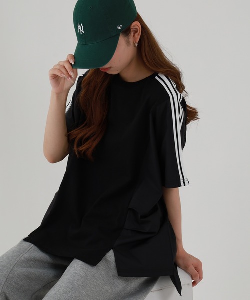 Arinomama(アリノママ)の「16s空紡糸天竺 220g/㎡ アンサンブルTシャツ 半袖(Tシャツ/カットソー・レディース・オフホワイト/杢グレー/ブラック/サンドベージュ・FREE)」の12枚目の写真