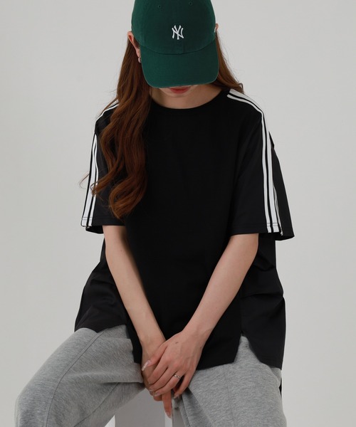 Arinomama(アリノママ)の「16s空紡糸天竺 220g/㎡ アンサンブルTシャツ 半袖(Tシャツ/カットソー・レディース・オフホワイト/杢グレー/ブラック/サンドベージュ・FREE)」の13枚目の写真