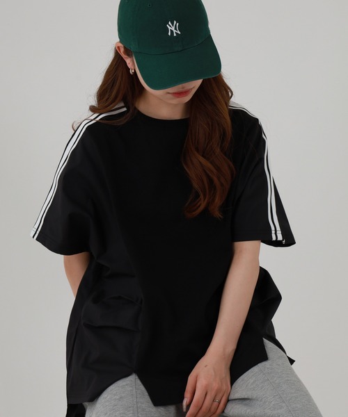 Arinomama(アリノママ)の「16s空紡糸天竺 220g/㎡ アンサンブルTシャツ 半袖(Tシャツ/カットソー・レディース・オフホワイト/杢グレー/ブラック/サンドベージュ・FREE)」の14枚目の写真