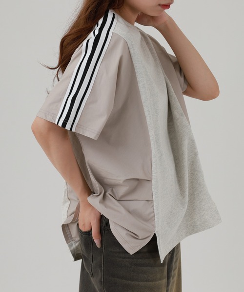 Arinomama(アリノママ)の「16s空紡糸天竺 220g/㎡ アンサンブルTシャツ 半袖(Tシャツ/カットソー・レディース・オフホワイト/杢グレー/ブラック/サンドベージュ・FREE)」の21枚目の写真
