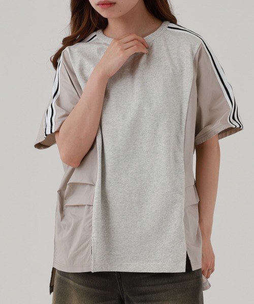 Arinomama(アリノママ)の「16s空紡糸天竺 220g/㎡ アンサンブルTシャツ 半袖(Tシャツ/カットソー・レディース・オフホワイト/杢グレー/ブラック/サンドベージュ・FREE)」の19枚目の写真