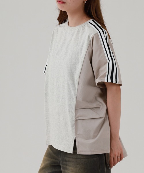 Arinomama(アリノママ)の「16s空紡糸天竺 220g/㎡ アンサンブルTシャツ 半袖(Tシャツ/カットソー・レディース・オフホワイト/杢グレー/ブラック/サンドベージュ・FREE)」の22枚目の写真