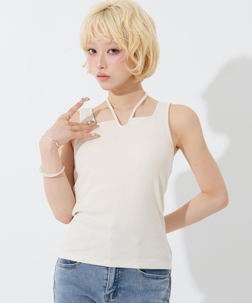 ANAP(アナップ)の「パット付きコードリボンタンクトップ(タンクトップ・レディース・ブラック/アイボリー/ブラウン・F)」の20枚目の写真