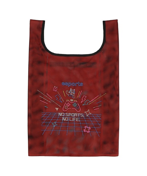 NO SPORTS NO LIFE(ノースポーツノーライフ)の「【NO SPORTS NO LIFE】メッシュバッグ(トートバッグ・レディース・オレンジ/グレー/カーキ/サックスブルー/ブラック/モーブ系・FREE)」の2枚目の写真