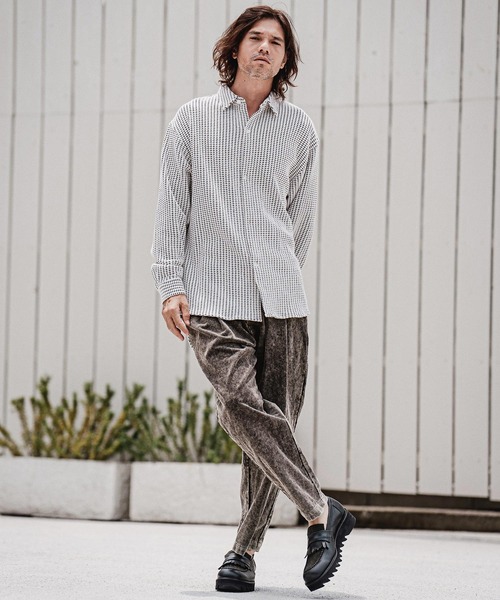 CAMBIO(カンビオ)の「mp15211-Faded Corduroy Tapered Pants コーデュロイテーパードパンツ(A70626cmb)(その他パンツ・メンズ・ブラウン/ブラック/オリーブ/ベージュ・S/M/L)」の9枚目の写真