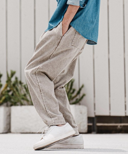 CAMBIO(カンビオ)の「mp15211-Faded Corduroy Tapered Pants コーデュロイテーパードパンツ(A70626cmb)(その他パンツ・メンズ・ブラウン/ブラック/オリーブ/ベージュ・S/M/L)」の12枚目の写真