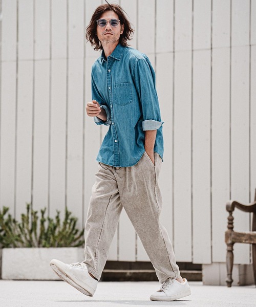 CAMBIO(カンビオ)の「mp15211-Faded Corduroy Tapered Pants コーデュロイテーパードパンツ(A70626cmb)(その他パンツ・メンズ・ブラウン/ブラック/オリーブ/ベージュ・S/M/L)」の17枚目の写真