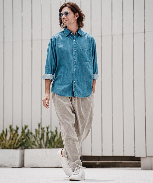 CAMBIO(カンビオ)の「mp15211-Faded Corduroy Tapered Pants コーデュロイテーパードパンツ(A70626cmb)(その他パンツ・メンズ・ブラウン/ブラック/オリーブ/ベージュ・S/M/L)」の18枚目の写真