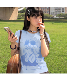 [ユニセックス]ギャルスリム半袖Tシャツ_3色