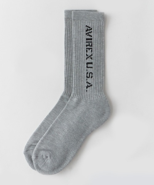 AVIREX(アヴィレックス)の「AVIREX/アビレックス AX Daily Ribbed 3P Socks デイリーリブソックス 3足組 3足セット サイドプリント クルー丈ソックス メンズ 2026年 夏 夏服(ソックス/靴下・メンズ・マルチ・25-27)」の13枚目の写真