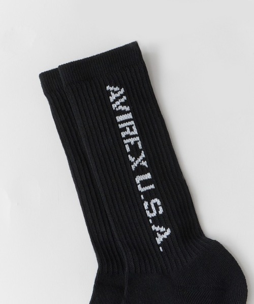 AVIREX(アヴィレックス)の「AVIREX/アビレックス AX Daily Ribbed 3P Socks デイリーリブソックス 3足組 3足セット サイドプリント クルー丈ソックス メンズ 2026年 夏 夏服(ソックス/靴下・メンズ・マルチ・25-27)」の16枚目の写真
