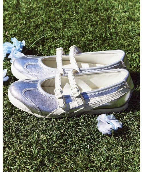【美品】オニツカタイガー ノリコ タッセル フラットパンプス 23cm グレー 未使用】Onitsuka Tiger/オニツカタイガー ローカットスニーカー
