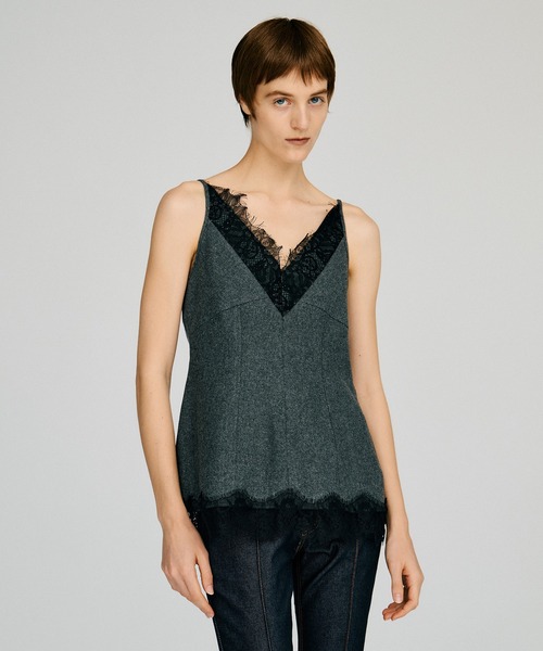 2026Autumn Pre-Order】Vネックレースキャミ / V-Neck Lace Camisole